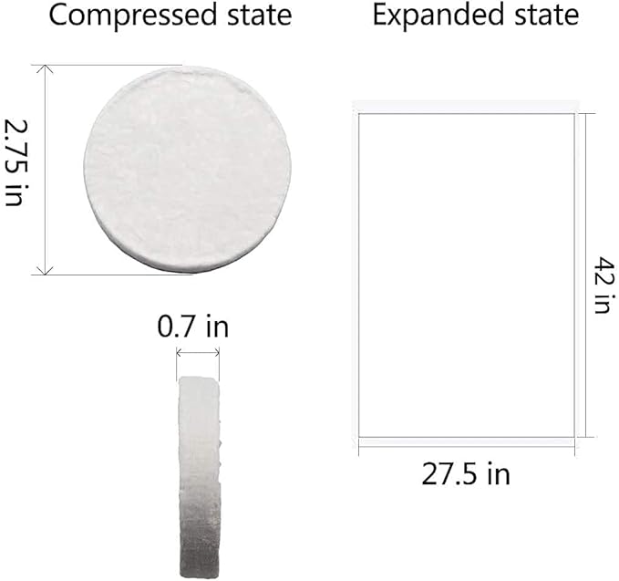 Compressed Towel Tablets Travel Towels Disposable Large Reusable 42x27 inch for Camping Sports Hiking Beach Swim (42x27 Inch)