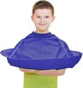 Hair Cutting Capes for Kids, Umbrella Barber Cloak Haircut Cape-Foldable Hairdressing Cape for Home & Salon Use, Anti-static, Adjustable Neck Size (blue)