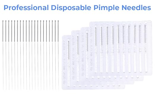 Disposable Pimple Needles, Acne Needle, Effective Blackhead and Blemish Remover Tools, Pimple Popper Tools for Clear Tool (100 PC)