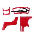 Beard Shaping Tool Kit Neckline Shaving Template Guide Set for Men Hair Styling Red