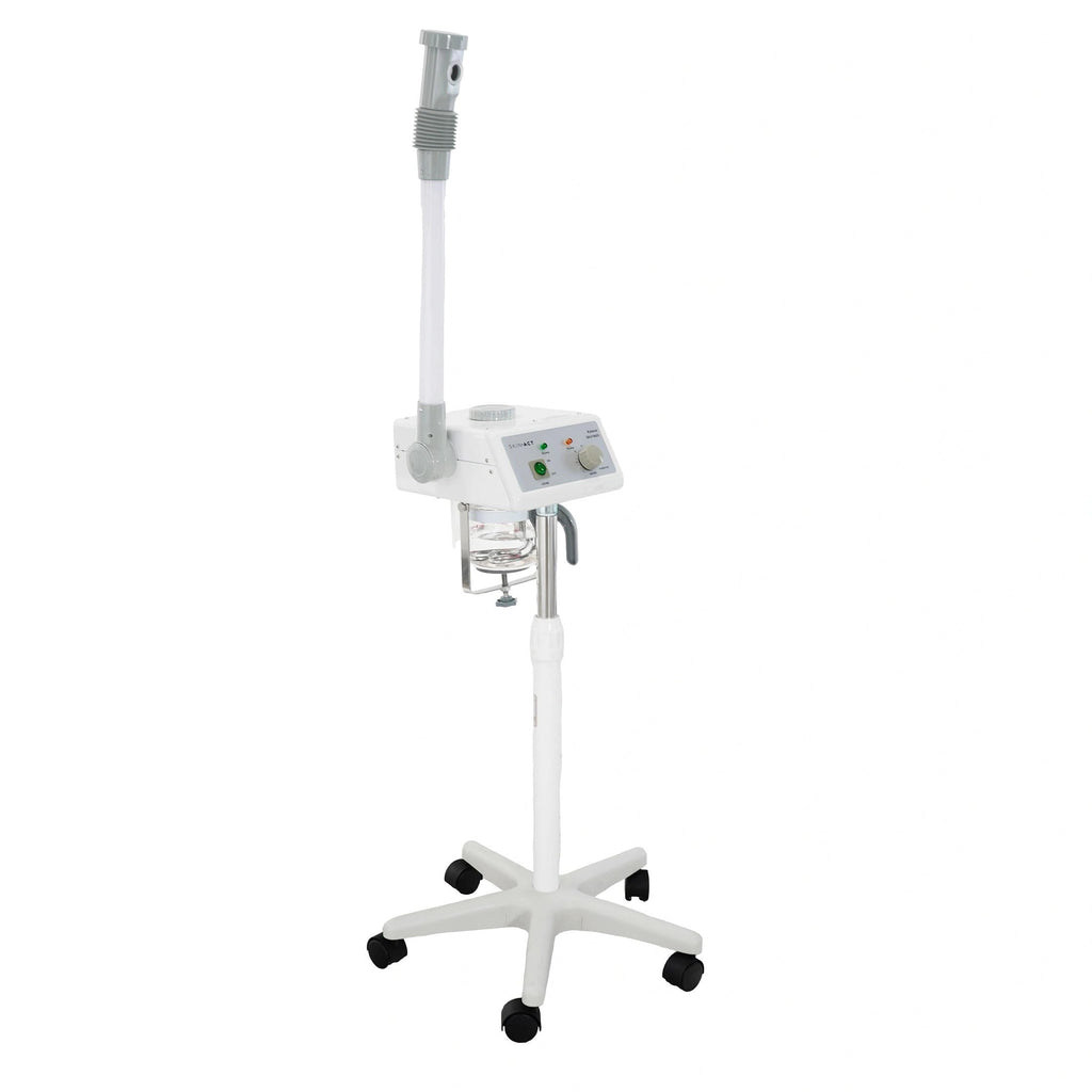 SKINACT Katana Professional Facial Steamer with Aromatherapy, Ozone & Regular Steam Modes, Adjustable Height, Movable 24-Inch Arm, 30-Minute Timer, 650W, Rolling Spa Steamer