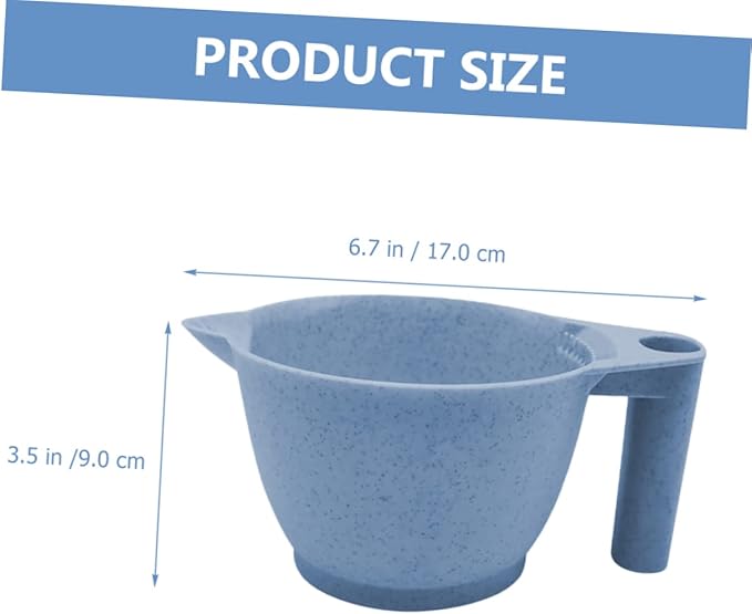 minkissy Hair Dye Mixing Bowl 2 Pack Portable Tint Bowl for Salon Ergonomic Handle Color Mixing Bowls for Hair Coloring Highlights Diy Home Dyeing 6.69 X 3.54 X 3.14 in