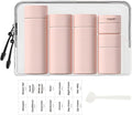 Sprigold 5 Pack Brief and Fashion Travel Bottles TSA Approved, BPA Free Travel Size Containers Refillable Squeeze Bottles for Cosmetic Shampoo Cream Conditioner … (Nordic Sand Pink)