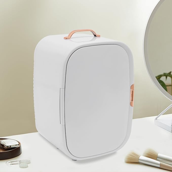 GUIAFUHYE 12L Beauty Fridge-50W/48W Dual-Function Cooling/Heating Cosmetic Refrigerator with Smart Thermostat, Compact Mini Skincare Fridge, Low Noise Operation (White)