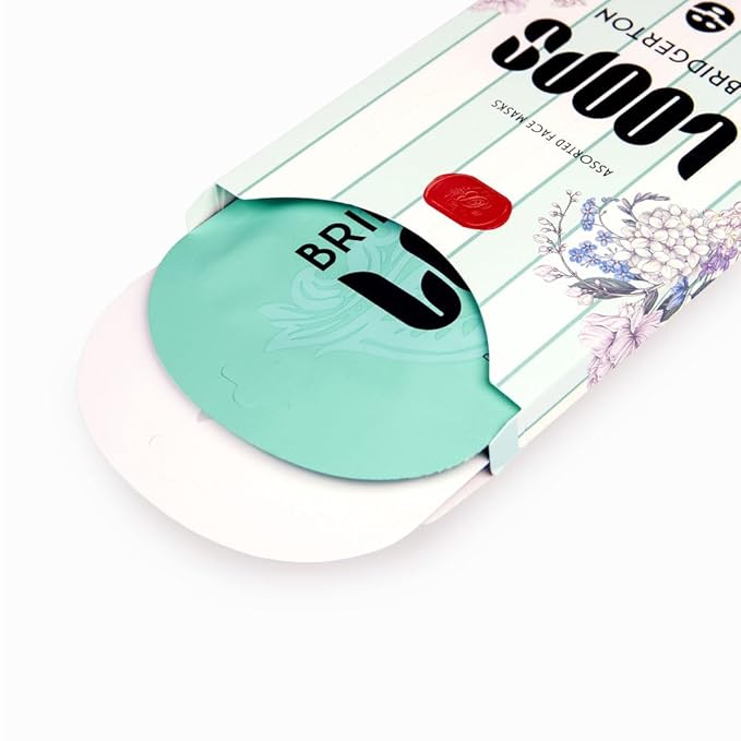 LOOPS Beauty Bridgerton™ NETFLIX Hydrated (Happily) Ever After Set-The Best Hydrogel Face Masks for Every Skin Moment Face Mask-2 Hydrating Masks -Clean Slate and Dew Cloud-All Skin Types,2pc