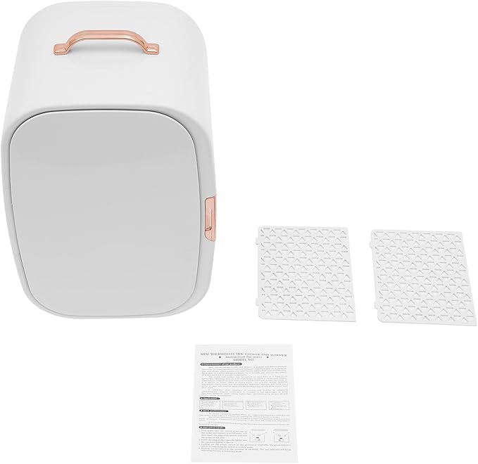 12.68Qt Cosmetic Refrigerator & Warmer, Skincare Fridge with Quiet Technology & Intelligent Temperature Control,Portable Mini Beauty Fridge with Adjustable Shelves for Makeup, Masks, Lipstick (white)