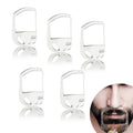 5PCS Transparent Beard Shaper Styling Tool Different Sizes Facial Hair Trimming Guide Grooming Shaper Hair Lineup Tool For Man, beard grooming kit
