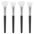 tifanso 4PCS Silicone Face Mask Brush Applicator, Flexible Silicone Brush for Face for Mud, Clay, DIY Mask, Body Lotion, BB Cream (Black)