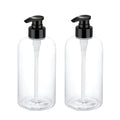 Bynccea Plastic Pump Bottle 16 oz/500 ml Empty Shampoo Pump Bottles Dispenser Portable Pump Bottles for Shampoo and Conditioner Liquid