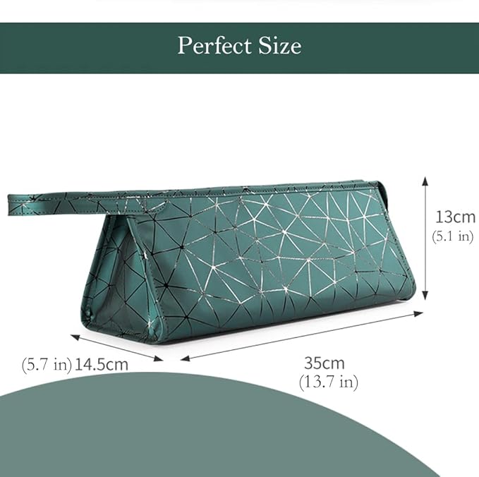 Travel Case Compatible with Dyson Airwrap & Curling Iron/Shark Flexstyle, Portable Carrying Waterproof Organizer for Hair Attachments, Portable Storage Case for Hair Dryer (Emerald Green)