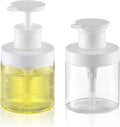Lulupack Pump Bottle Dispenser for Soap - 8 oz Plastic Empty Container for Shampoo and Conditioner - Refillable Lotion Jar for Shower, Hand Soap - Wide Mouth Wash Bottle for Bathroom 250ml Clear 2PCS