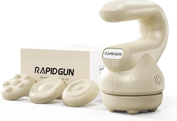 RapidGun Prime Handheld Mini Orbital Therapy Massager - Rotating & Vibrating Deep Tissue Massager, Adjustable Multi-Speed Trigger Point Massage Tool for Body Pain Relief, Portable Muscle Recovery Gift