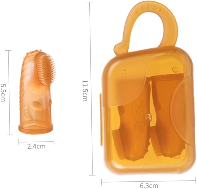 1Set Finger Toothbrush Silicone Oral Care Tool for for Mouth Reusable with Gums Massager