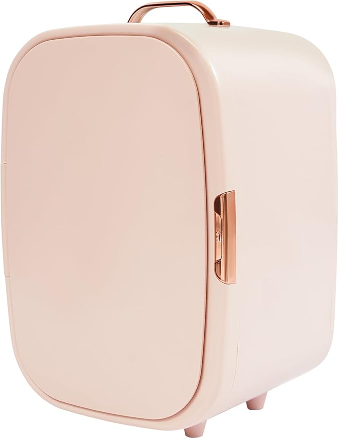12.68Qt Cosmetic Refrigerator & Warmer, Skincare Fridge with Quiet Technology & Intelligent Temperature Control,Portable Mini Beauty Fridge with Adjustable Shelves for Makeup, Masks, Lipstick (pink)