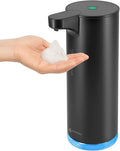GentleJet EasyFoam Automatic Foaming Soap Dispenser, Touchless USB-C Rechargeable Sensor Pump, 304 Stainless Steel, Adjustable Foam, IPX5 Water-Resistant for Bathroom & Kitchen, 10 fl oz / 300 mL