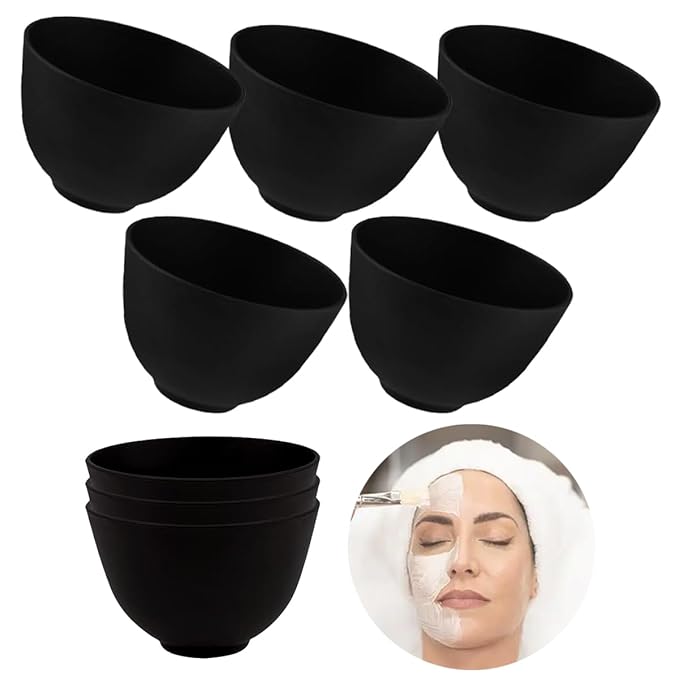 8 Piece Silicone Mixing Bowl Set, 3.93-Inch Microwaveable Silicone Bowls, Facial Bowls for Aestheticians, for Facial Masks, Mud Masks and Other Skin Care Products