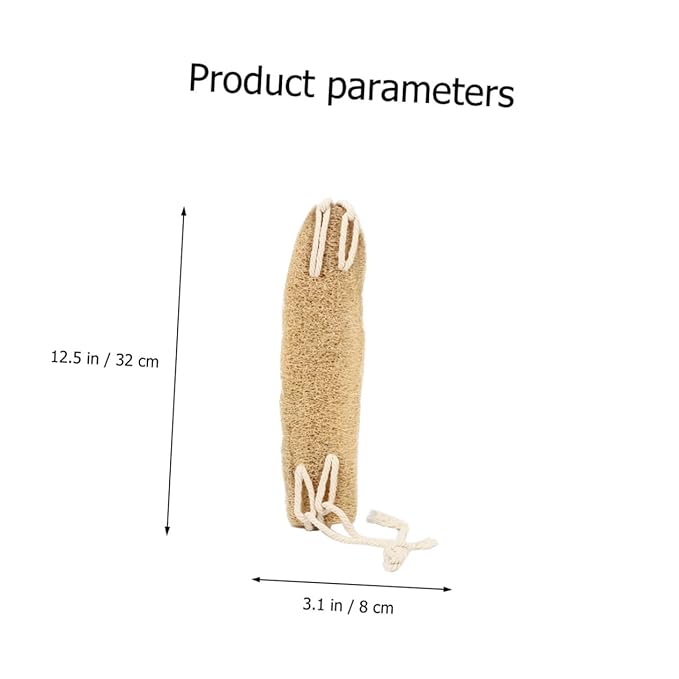 TOGEVAL Comfortable Double-Sided Exfoliating Bath Bands Loofah Back Brush Bath Body Strap Long Strap Body Cleaner