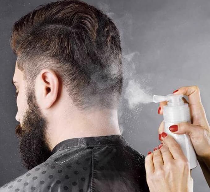 Duehut 110ml Powder Spray Bottle Portable Detachable Travel Spray Bottle Plastic Powder Sprayer Bottles Container PET Cosmetics BottleRefillable Hair Fiber Applicator for Home Barber Shop