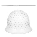 LIQWEI Punched Silicone Highlight Hair Cap with Needle, Professional Reusable Highlighting Poked Hole Caps with Hooks for Color Hair Salon Hairdressing Dyeing Staining Tools for Women Men