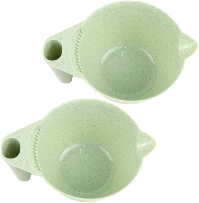 Beaupretty Hair Dye Mixing Bowl Set 2 Pack Hair Color Mixing Bowl with Handle Portable Tint for Salon Home Dyeing Highlights Ergonomic Grip Easy .69 X 3.54 X 3.14 in