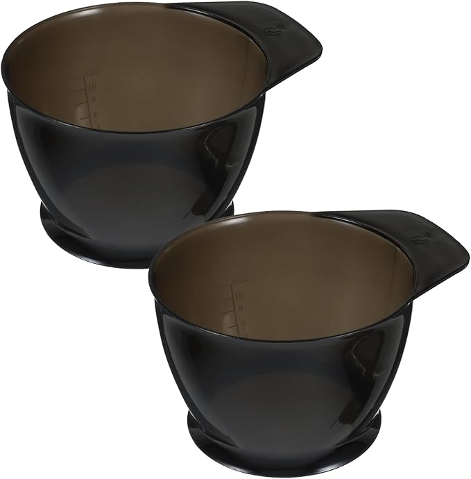 SHERCHPRY Hair Color Mixing Bowl Set 2-Pack Hair Dye Bowl with Measurement Scale Anti-Slip Tinting Bowls for Salon Coloring Reusable Hairdressing Container for Home Oil Treatment