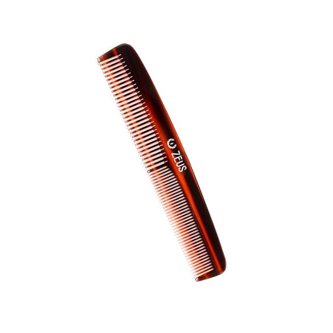 ZEUS Beard Comb for Men, 6” Saw-Cut Traditional Hair Comb (V11)