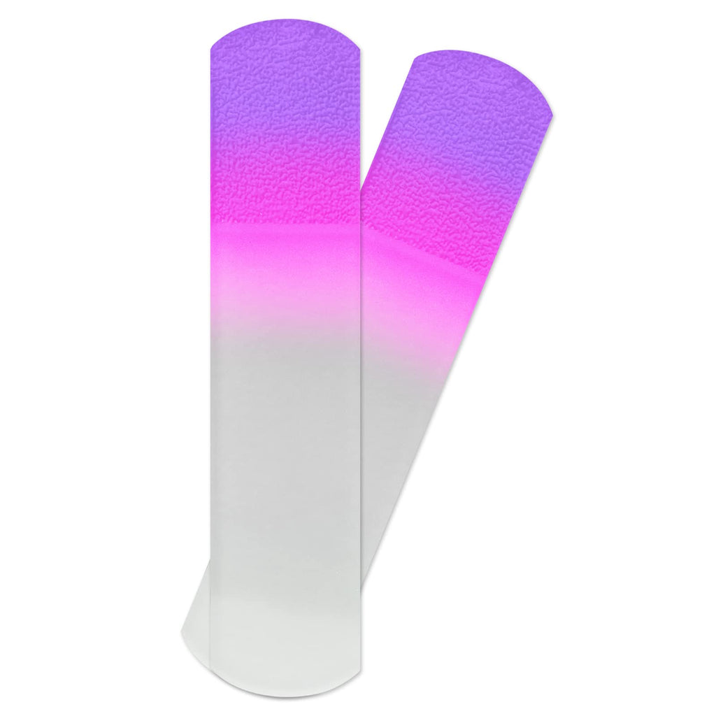 SIUSIO 2Pcs Crystal Glass Foot File Pedicure Rasp Calluses Corn Coarse Hard Skin Remover Professional Pedicure Tools Gradient Rainbow Color Smooth Foots Care Tool for Soft Feet Premium Foot Scrubber