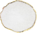 Resin Nail Art Palette, Nail Painting Mixed Color Palette, Gilded Edge Nail Gel Color Makeup Display Board Pallet (White)