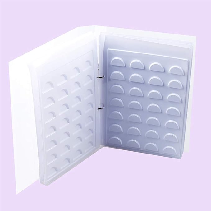 sddfor 70 Pairs of Eyelash Display Card, Eyelash Storage Book, White False Eyelashes Template Catalog Storage Case