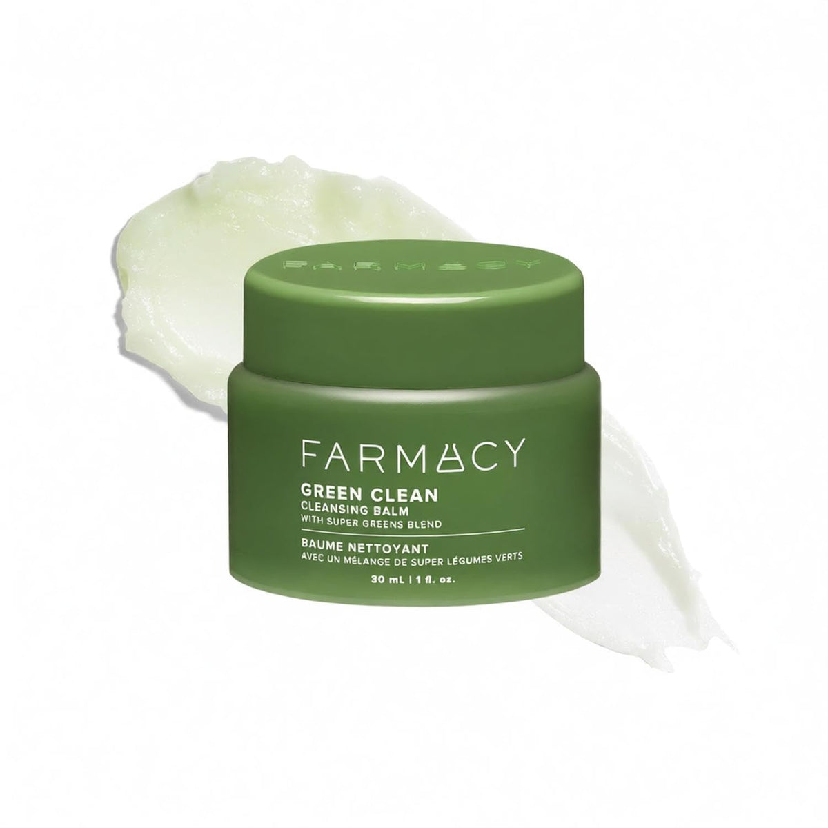 Farmacy Makeup Remover Cleansing Balm - Green Clean Waterproof Makeup Remover Balm + Oil Cleanser for Face - Gently Melts Make Up + SPF - Hydrates + Softens Skin with Super Greens + Papaya (50ml)