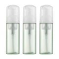 Owlyee Travel Foam Pump Bottle - 2oz Small Size Foaming Hand Soap Dispenser - Mini Portable Mousse Lash Shampoo Kit Container for Hair - Empty Leak Proof Plastic White&Green Foamer 3Pack