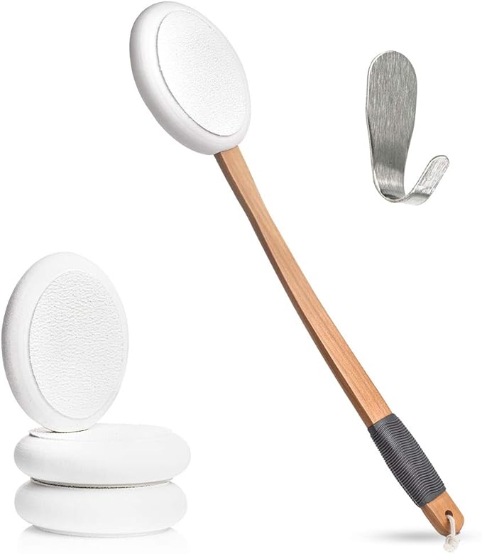 Toem® Back Lotion Applicator | 18" | Cream | Brush | 4 Pads