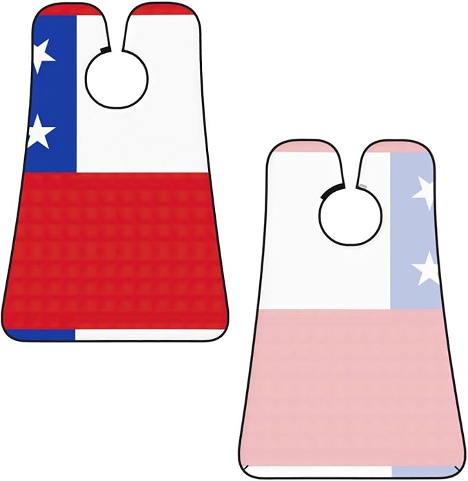 YQxwJL Flag Of Chile Print Beard Bib Shaving Apron, Beard Hair Trimming Cape Gift For Dad
