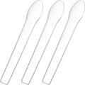 3pcs Mini Stainless Steel Makeup Spatula, Silver Reusable Cosmetic Cream Spatulas Spoon, Skincare Scoop Applicator Facial Massage Beauty Tools for Mixing and - 2.73"×0.43"