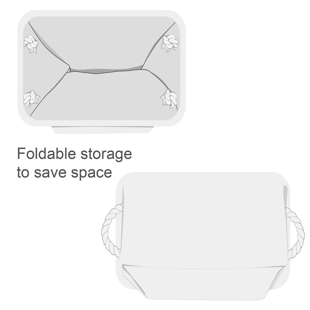TheWarmHome Storage Basket for Shelves - 15.8x11.8x11.8 inch 3 Pack Fabric Storage Cubes, Collapsible Storage Bin for Organizing Organizer Closet Book Gift Dog(White)