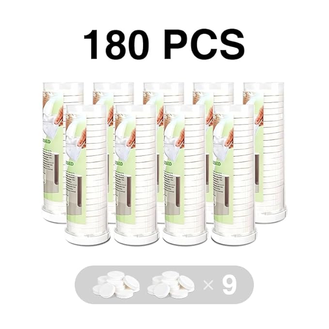 Towel Refills for Hot Face Towel Heater Machine, White, 180 Count, 20pcs per Roll