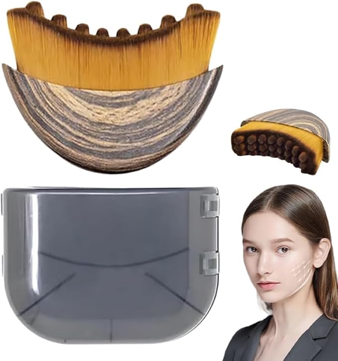 Lymphatic Contour Face Brush, Lymphatic Drainage Massager for Face, Ergonomic Facial Massage Tool for De-Puffing, Skin Firming & Enhanced Skincare Absorption