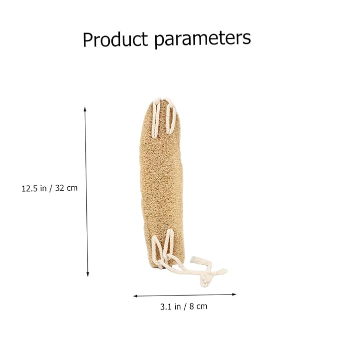 FRCOLOR Exfoliating Loofah Back Scrubber Strap for Shower Double-Sided Body Wash Tool for Deep Cleansing Natural Cotton Rope Back Washer for Easy Bathing for Men Women