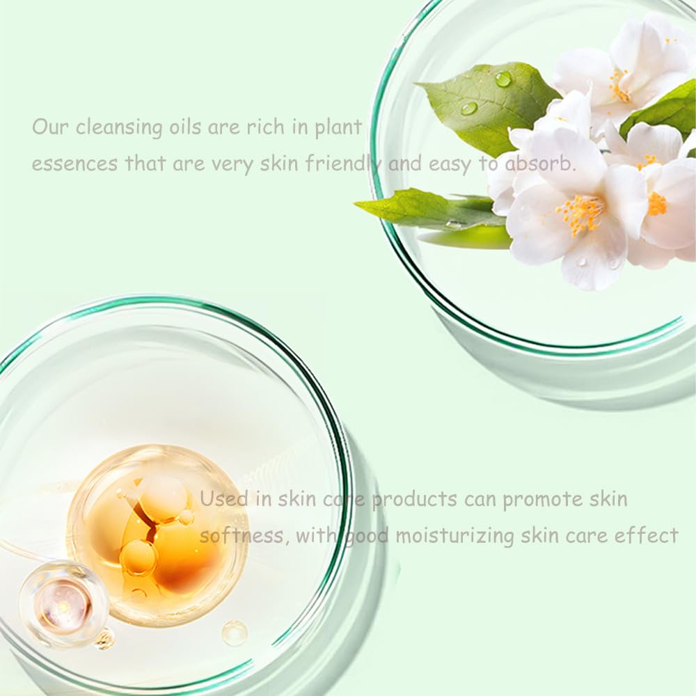 SSCDFDC Cleansing Oil Mini Travel-Friendly, Natural Makeup Remover Portable 20pcs Gentle Moisturizing Cleansing Oil for All Skin Types, Travel with (Camellia)