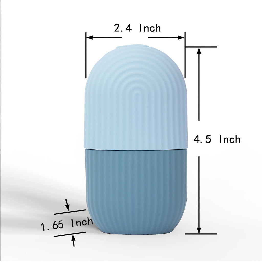 XHJRI Ice Face Roller Massager,Ice Cube Roller for Face, Eyes and Neck Naturally Conditioning and Skin Care,De-Puff Eye Bags,Reduce Migraine Pain,Reusable Massage Silicone Ice Mold (Blue)
