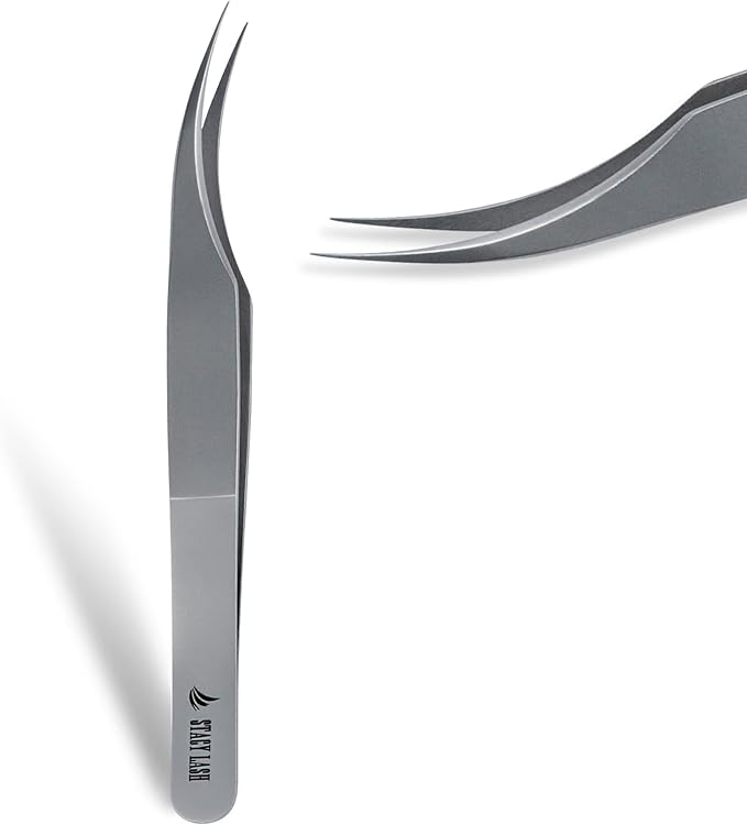 Stacy Lash STL-1 Isolation Eyelash Extension Tweezers/Supplies for Classic Extensions & Individual False Lashes/Eyelashes Separator Tool/Precision Tools/Beauty Accessories/Sharp Tweezer Tip