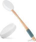 AmazerBath Lotion Applicator for Back, Feet, 2 Replacement Pads with 17" Curved Handle, Back Sunscreen Applicator for Kids, Elderly, Women, Apply Cream Medicine Moisturizer Tanner