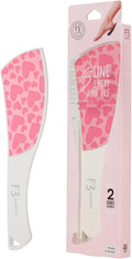 F3 Systems S-Line Emery Foot File(Pink Heart), Colossal Double-Sided Pedicure Tool, Effective for Cracked Heel, Ergonomic Design for Easy Grip