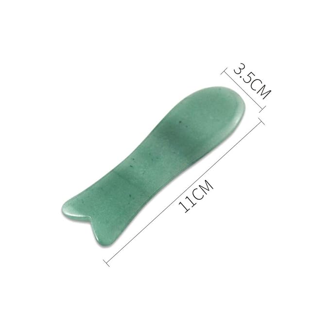 TOP SEWING Facial Gua Sha Tool for Chin Massage Tool Natural Jade Stone Gua Sha Board for Face SPA Acupuncture Therapy Trigger Point Treatment