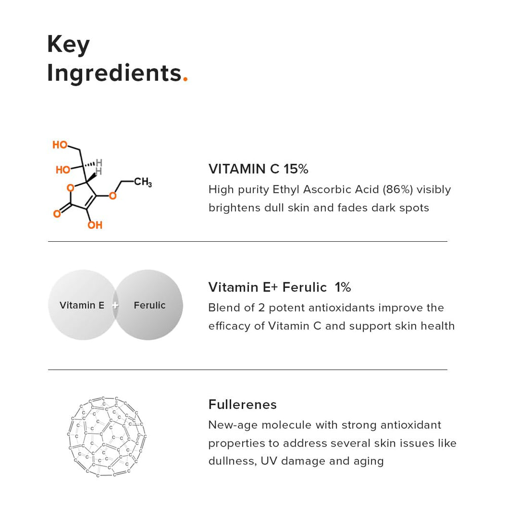 Minimalist Vitamin C+E+Ferulic Acid 16% Face Serum for Brightening & Anti Aging | Reduces Skin Damage & Redness to Brighten Dull Complexion | With Antioxidants | For Women & Men | 0.68 Fl Oz / 20 ml
