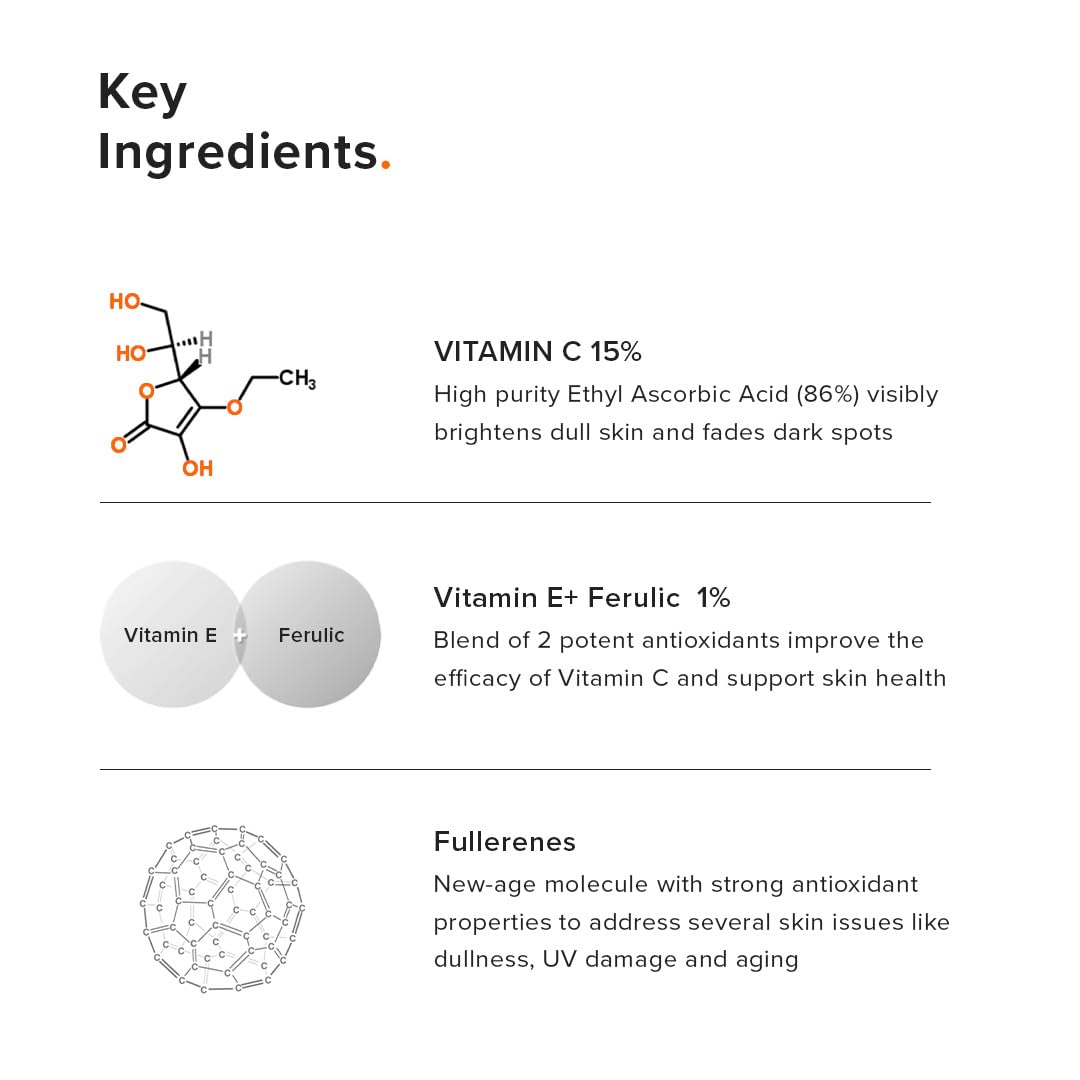 Minimalist Vitamin C+E+Ferulic Acid 16% Face Serum for Brightening & Anti Aging | Reduces Skin Damage & Redness to Brighten Dull Complexion | With Antioxidants | For Women & Men | 0.68 Fl Oz / 20 ml