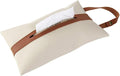 Spotact PU Leather Tissue Box Cover with Hanging Strap (Beige)