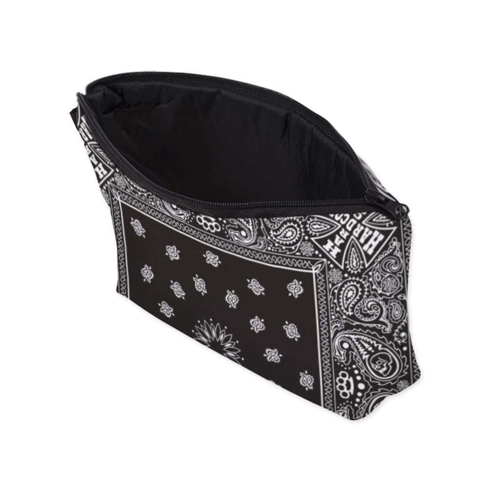 Loomifang Small Makeup Bag Cosmetic Bag for Women, Pretty Design Organizer Case with Zipper Closure, Lightweight and Water-Resistant Make Up Bag - 8.65"x 5.35" x 7.08"（Mandala Flowers）