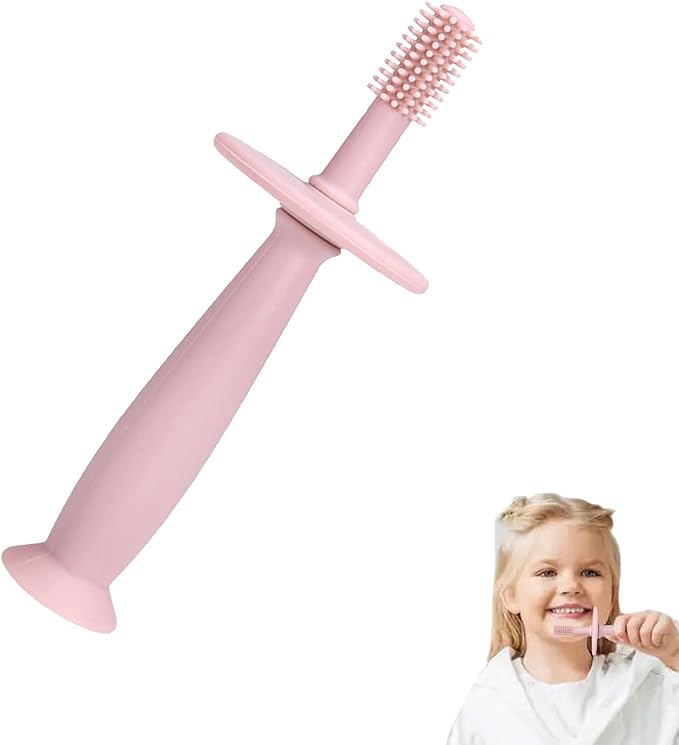 Infant Toothbrush – 360° Toothbrush, Suction Base | Silicone Teething