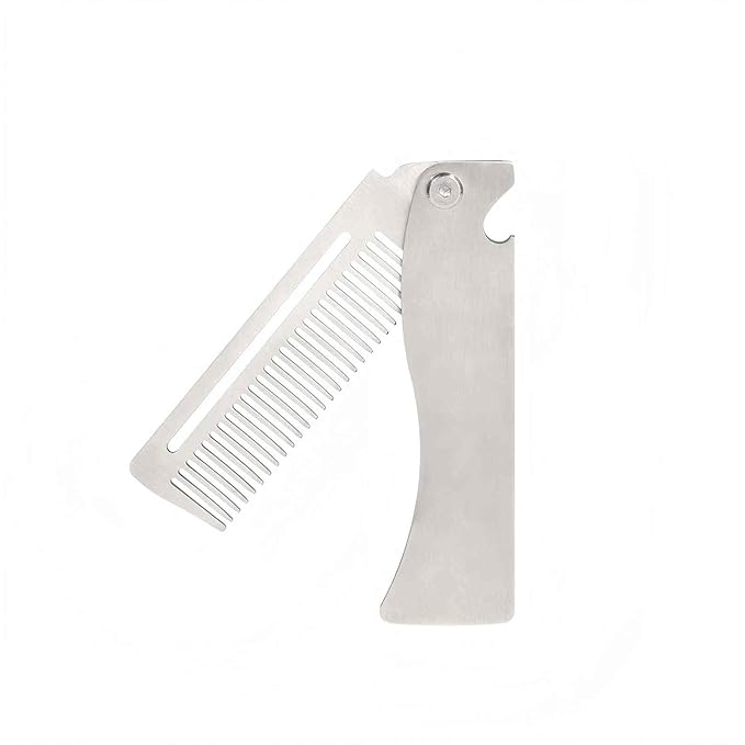 Hair Combs for Women and Men Folding Beard Comb Stainless Steel is Durable